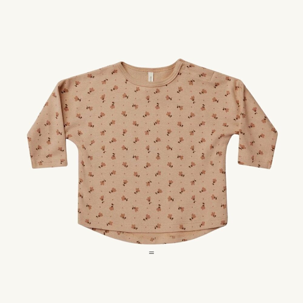 NWT - Quincy Mae apricot tulip long sleeve tee​​​​​